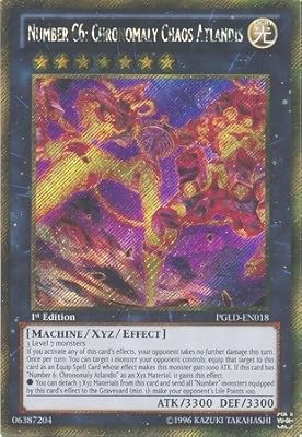 YU-GI-OH! - Number C6: Chronomaly Chaos Atlandis (PGLD-EN018) - Premium Gold - 1st Edition - Gold Secret Rare