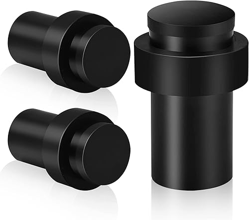 KOLAKO Tope de puerta de piso, topes de puerta para parte inferior de la puerta, 2.5 pulgadas, resistente, moderno, alto, protector de pared de goma