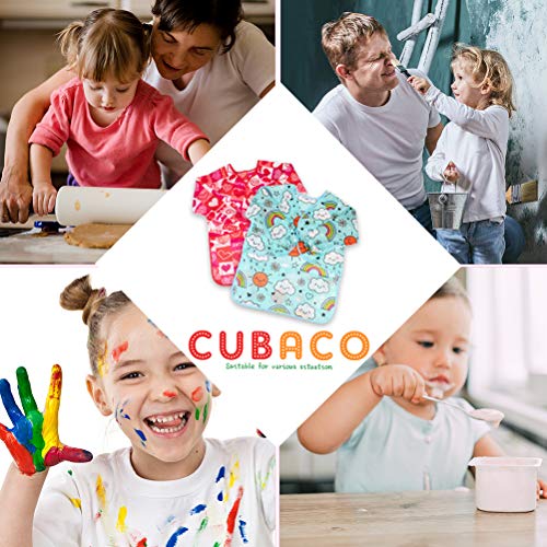 Cubaco CUBACO-EF347 2 Pack Kids Art Smock Kids Waterproof Painting Apron Children'S Artist Apron thumb #5