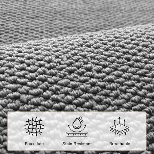 Alfombra de pasillo de 60x300 cm Artnice gris con base antideslizante 4