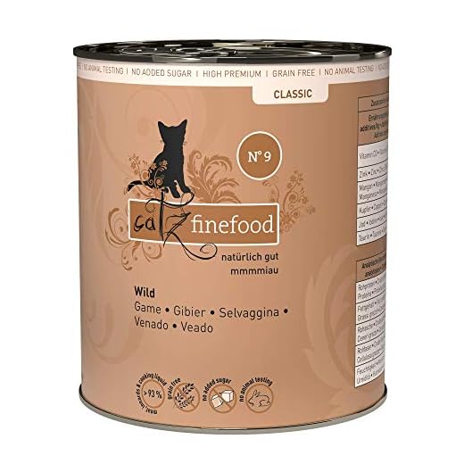 catz finefood N° 9 Wild fin kostnad kattfoder vått, förfinat med potatis och prissöl, 6 x 800 g burkar