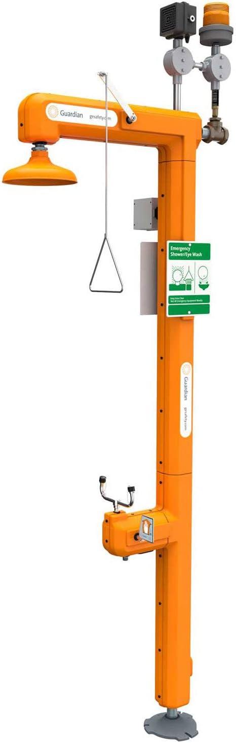 Guardian Equipment GFR3107 Heated Safety Station w/Eyewash, Light & Alarm Horn, Top Inlet