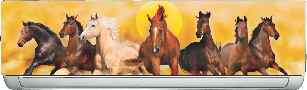 Image of 'seven horses vastu'' AC Sticker (96 cm x30 cmx 24 cm)