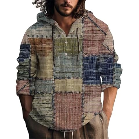 Generic Men's Linen Hooded Sweatshirt Cover