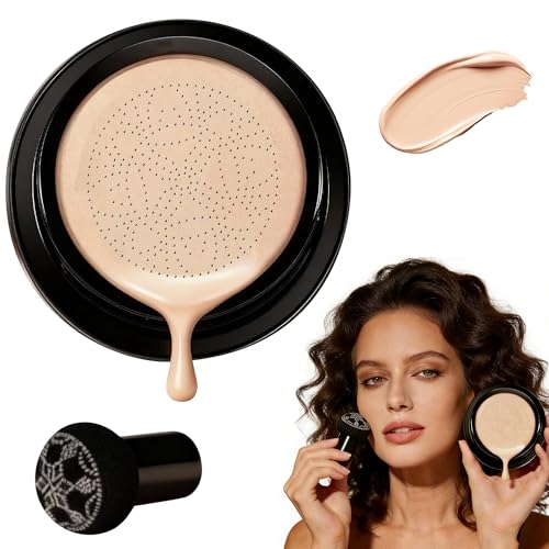 Foundation for Older Women, 2026 New Mushroom Head Cushion CC Cream, Long Lasting Full Coverage BB...