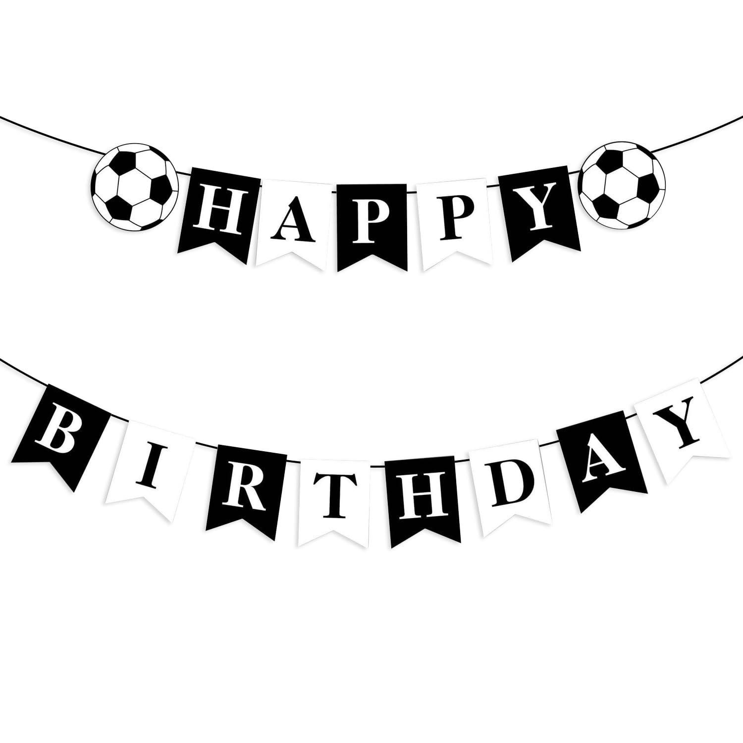 Bannière d'anniversaire sur le thème du football, décorations de fête d'anniversaire pour garçons, fournitures de fête sur le thème du sport, intérieur et extérieur