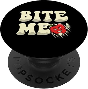 Bite Me Apple Picker Apple Squad Fruit Lover Apple Eater PopSockets Adhesive PopGrip