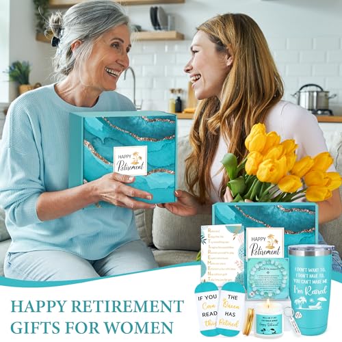 Image of Retirement Gift for Woman 2026 Retired Gifts for Women Happy Cool Retirement Gift Basket for Women Coworker Teacher Nurse Friend Boss Mom Grandma Retirees, 20Oz Tumbler Card The Queen Has Retired Sock