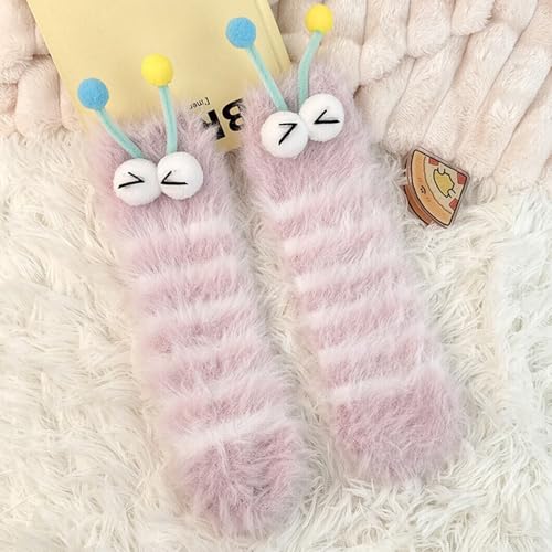 Image of TFTSR Crazy Funny Fuzzy Silly Socks for Kids Women,Girls Fluffy Slipper Novelty Fun Socks,Boy Men Cute Cozy Soft Animal Socks