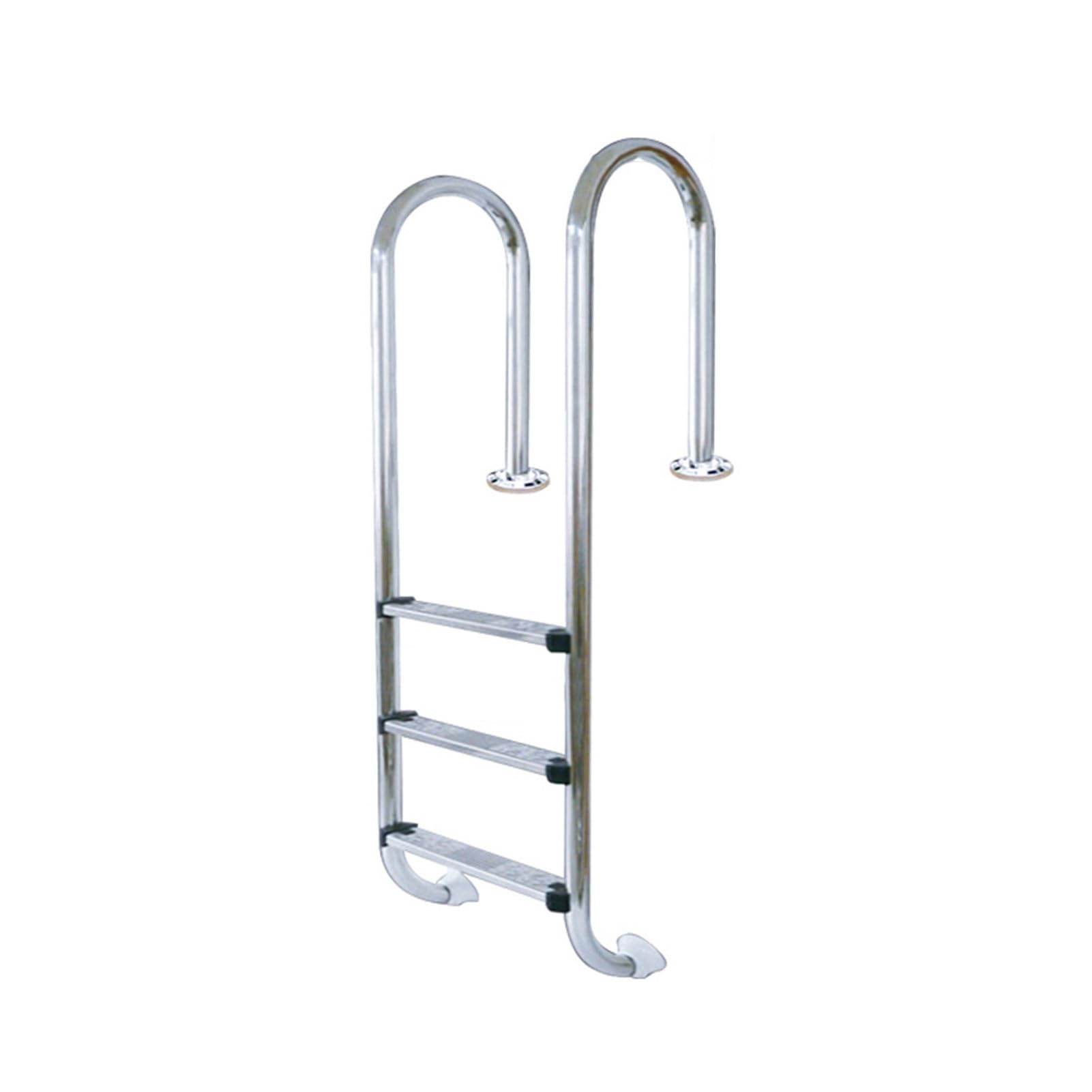 WTLONBF Embedded Pool Ladder, Heavy-Duty Non-Slip Pool Steps, 304 Stainless Steel, Suitable for Swimming Pools and Spas(2 Steps)