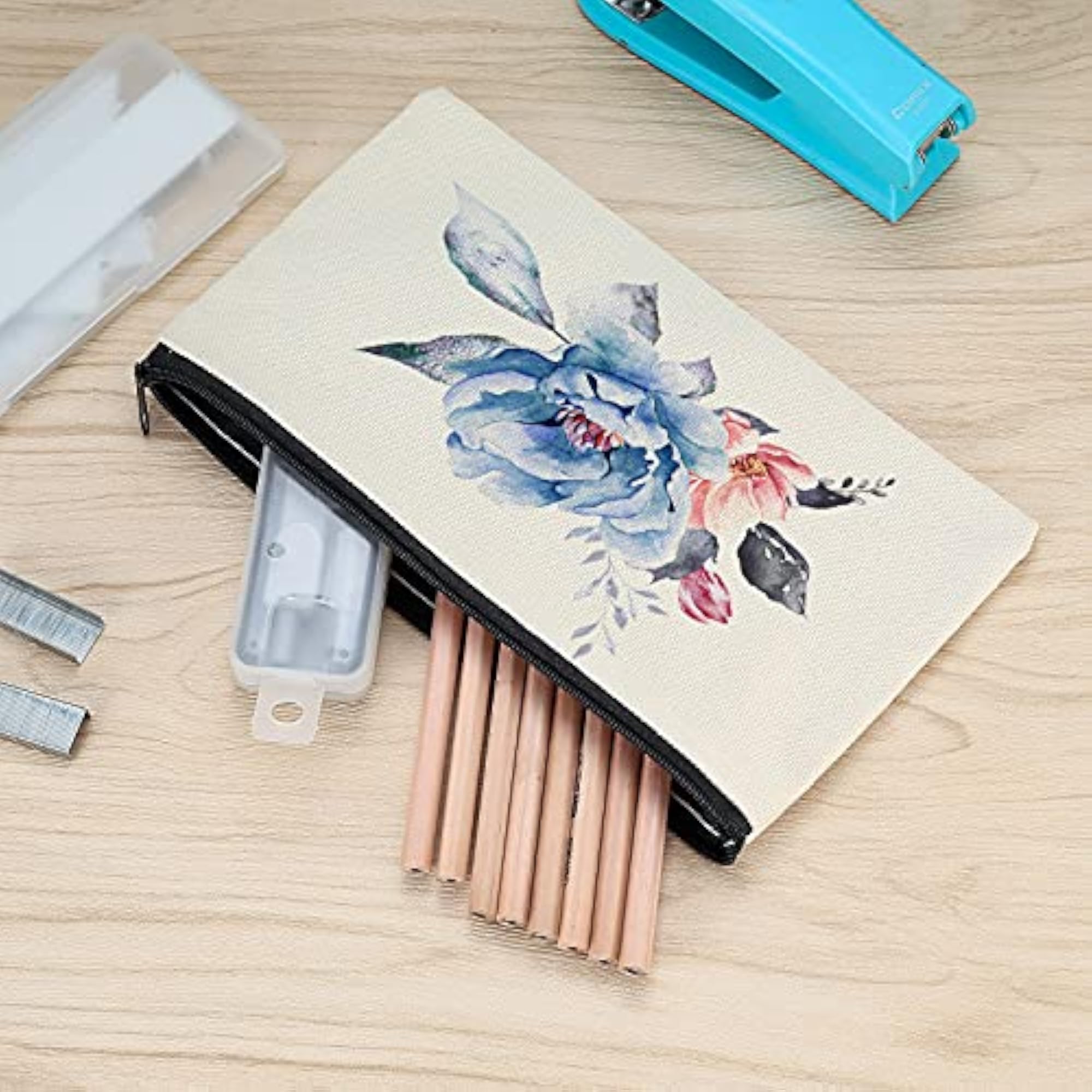 Canvas Makeup Bags, DIY Craft Cosmetic Pouches