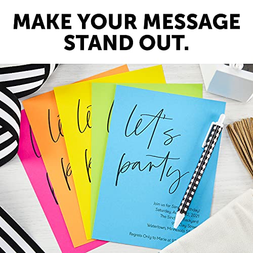 Astrobrights Color Paper, 8.5" X 11", 24 Lb/89 Gsm,"Joy" 5-Color Assortment, 500 Sheets (91414) #TOP4