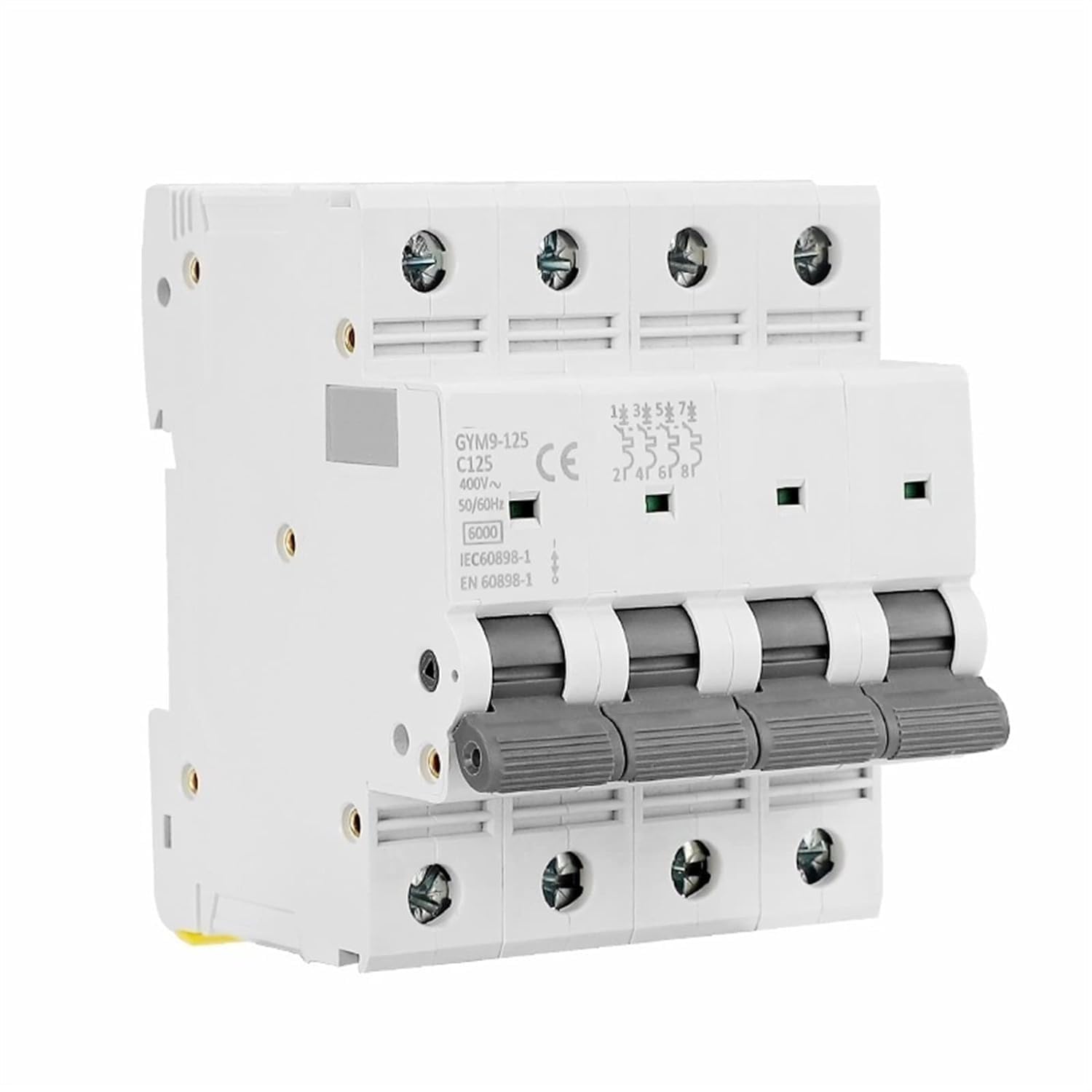 AVSBBYEPS GYM9 FP 4 Pole AC Electrical 80A 100A 125A 4P Width 71.2mm 400V 6KA 1Pcs(80a)