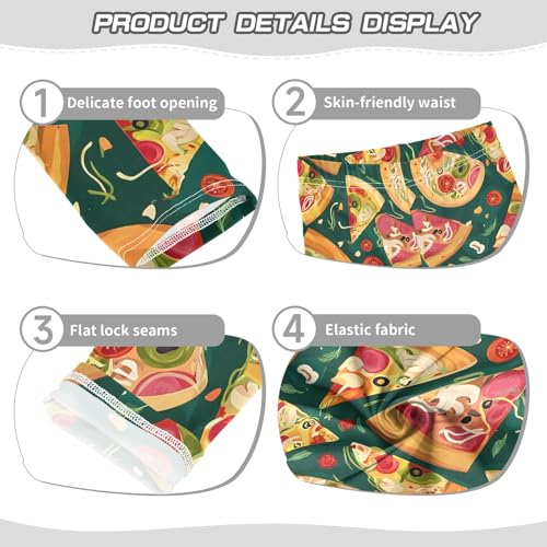 Delicious Pizza A Girls Leggings Athletic Pants Tights Stretch Bottom3