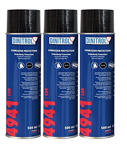 Dinitrol 4941 Black Underbody Wax 3 x 500 ml Aerosol Spraydosen