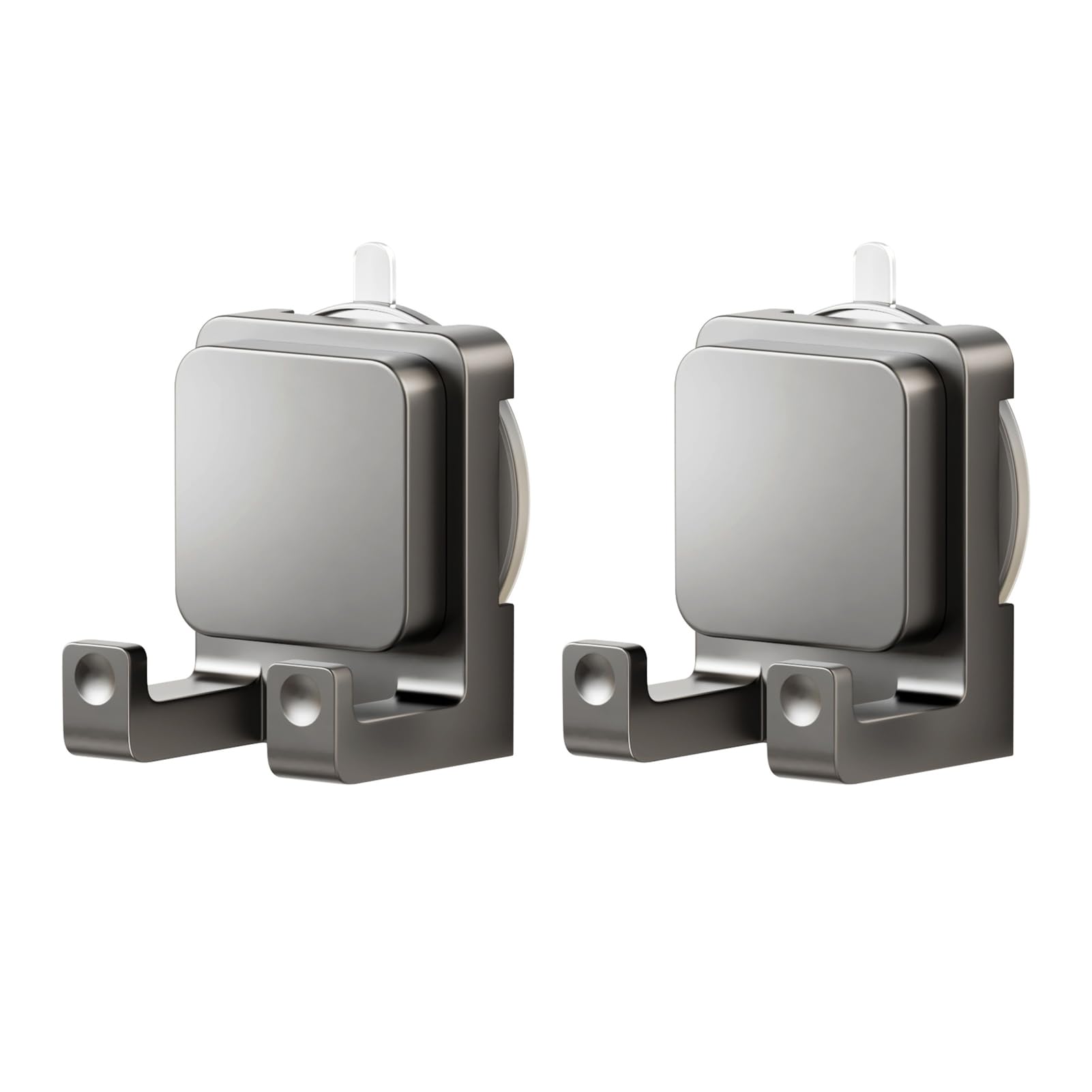 Virelynx 2PCS Suction Cup Hooks – Double Hook Design One-Hand, No Drilling Hooks for Towels and Small Items Hanging