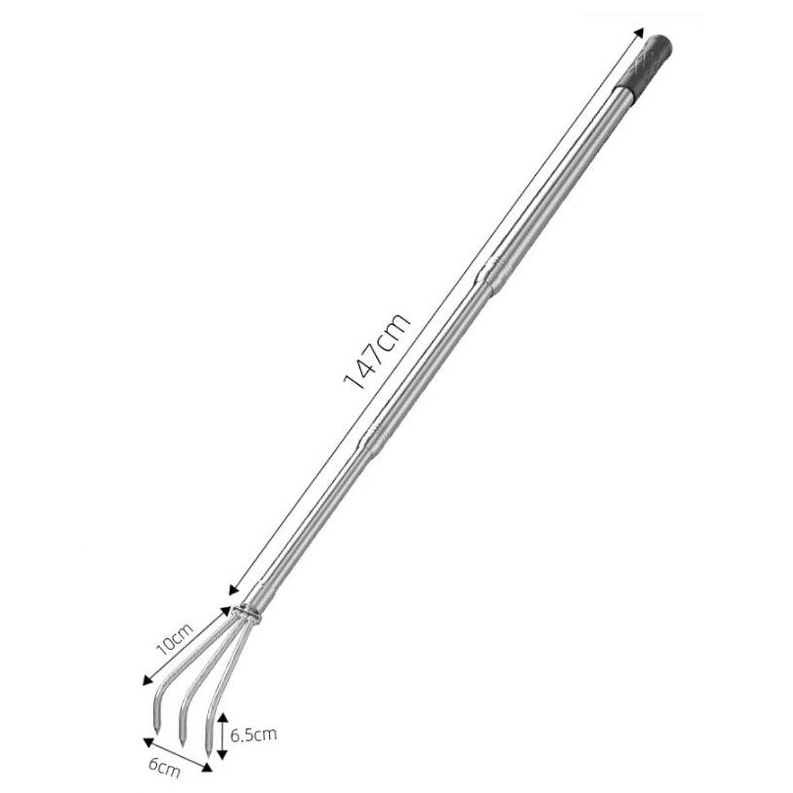 Sharplace Râteau à de jardin robuste, design ergonomique et polyvalent, en acier inoxydable pour ramasser les débris en profondeur et les feuilles, 3 et 7 Dents