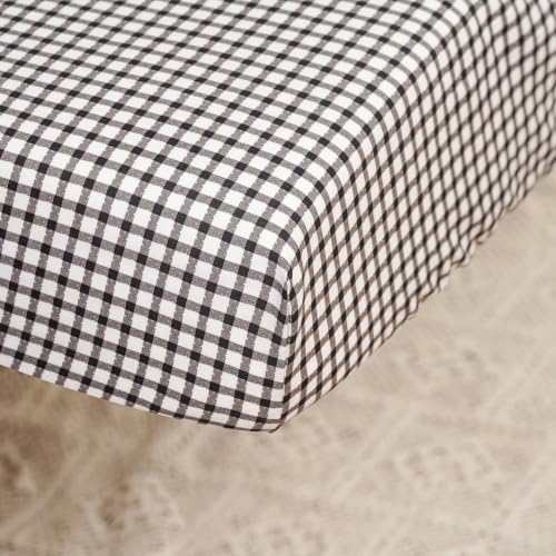 Image of KAREVER Toddler Bedding Set White Black Heart Print 4 Pieces Crib Bed Set Kids Pliad Comforter Set
