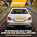 AMSPRAC Rear Bumper Diffuser with Exhaust Tips fit for Mercedes Benz C-Class W205 C63 C63S AMG Sedan 4Doors 2015-2018,Rear Lower Bumper Molding Kit with LED Red Light,Carbon Fiber Look