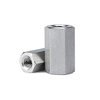 Vista 5 de 1 pieza de rosca izquierda 304 de acero inoxidable Hex Rod acoplamiento tuercas separador largo tuerca hexagonal M6 M8 M10 M12 M14 M16