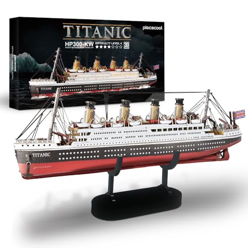 Piececool 3D Puzzle Metall Schiffsmodell Titanic, 3D Metal Puzzle für 340 Edelstahl, Ganzes Metall, 1:1 Wiederherstellen Sammlung, Geburtstagsgeschenk, Modellbausatz Erwachsene, 226 Teile