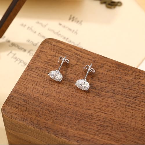 Moissanite Stud Earrings for Women, Gold Vermeil 925 Sterling Silver Lab Created Diamond Studs Solitaire Earrings Jewelry Gift Women Men3