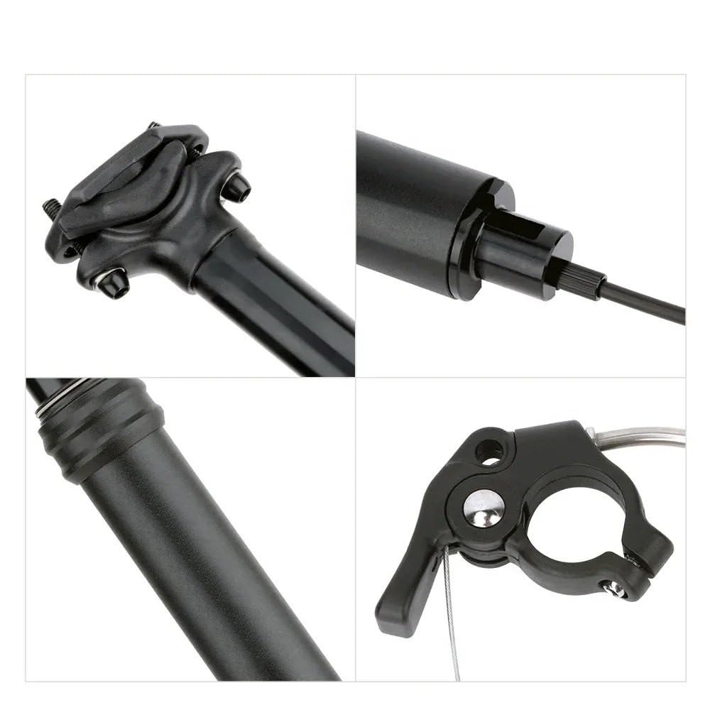 Sattelstütze Für Zoom Fahrradsattelstütze MTB MTB sattelstütze | 27,2 mm 31,6 mm Aluminium-Innen-Außengriff-Drahtsteuerung 100 mm