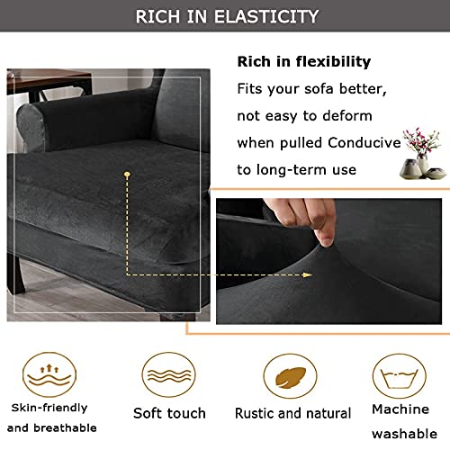 RTSFKFS Copripoltrona con Orecchie 2 Pezzi Fodera per Poltrona con Braccioli Copripoltrona 1 Posto Elasticizzato Universale Copripoltrona per Soggiorno Camera da Letto Hotel (Color : A