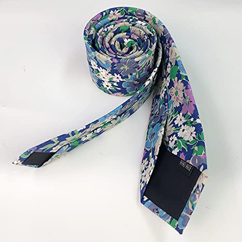 Image of Mantieqingway Floral Ties for Men Skinny Cotton Tie Flower Necktie