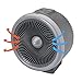 bimar HF205 Stufetta Elettrica, Termoventilatore da Bagno e Ventilatore Ciclonico Elettrico duplice Funzione a Basso Consumo, 2 Potenze Riscaldanti, Corpo in Plastica con Maniglia