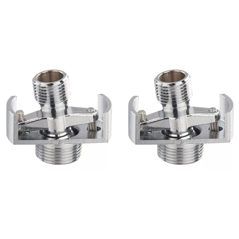 SRMAN 2X Regolazione 'Angolo Del Tubo Di Aspirazione Soffione Doccia Nel Rame Angolato Curvo Piede Eccentrico Vite Angolo Rubinetto Accessorio B