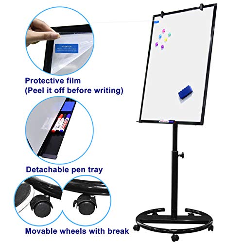 image for WEYOUNG White Board Magnetic Mobile Dry Erase Board Easel 36 x 24 inch