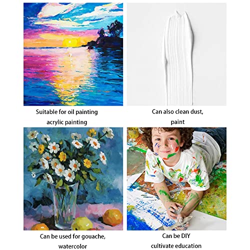 YOUYIKE Sets de Pinceaux de Peinture, 12 Pièces Pinceaux en Acrylique Plats, Artiste Plat Peinture Pinceau, Pinceaux Gouache pour Peinture Huile et Peinture Acrylique - Image 8