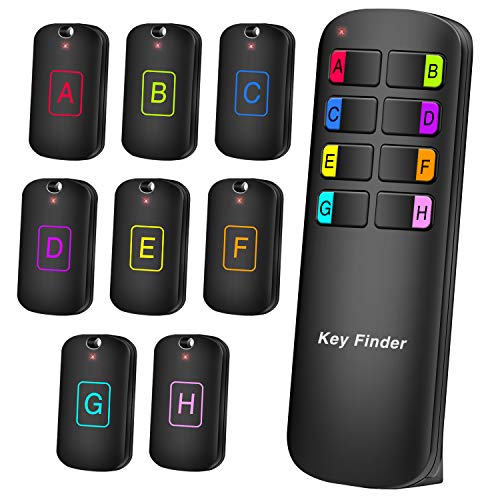 キーファインダー Key finder 探し物発見器 忘れ物探知機 落し物防止 探す アラーム の置き忘れ 鍵 紛失防止 音の出る 使用便利 (6in1)小型 キーリング付き 旅行グッズ 高齢者 プレゼントに最適 (13.8 x 10.8 x 4.4 cm) (8in1)