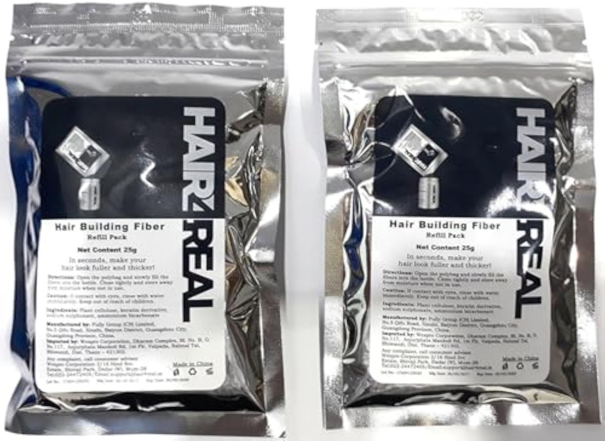 Hair Building Fiber Refill Pack, 50 Gms