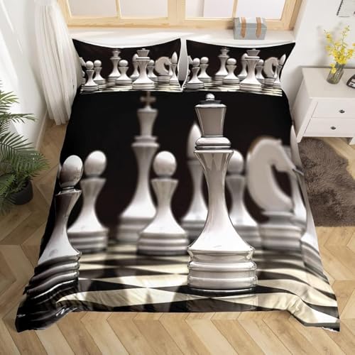 Funda Nordica Cama 90 Juvenil Ajedrez 3D