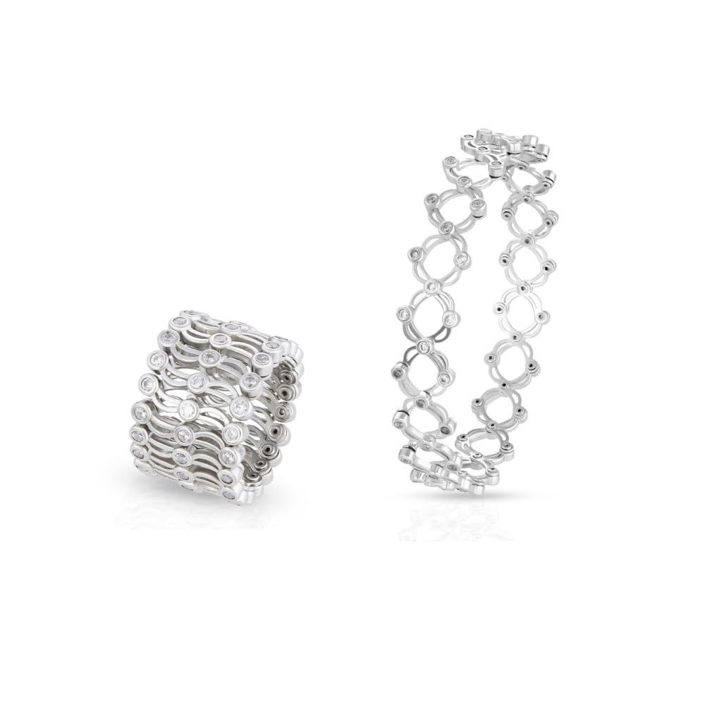 Svan Sterling Silver Convertible 2in1 Ring to Bracelet with 6 Months Warranty, Certificate of Authenticity, 925 Stamp Ring: 0.9" (2.2 cm) | Bracelet: 2.9" (7.4 cm), Women & Girls