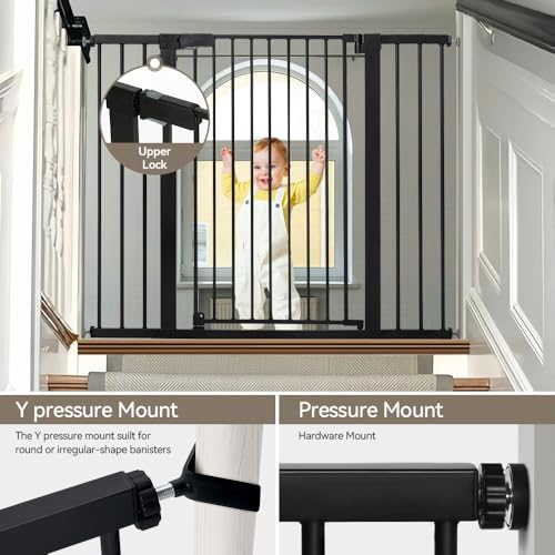 Comomy BG-01-92CMB 36 Inch Extra Tall Baby Gate For Stairs Doorways, Fits Openings 29.5 Inch To 48.8 Inch Wide, Auto Close Extra Wide Dog Gate thumb #5