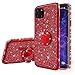 Produktbild Nadoli Glitzer Hülle für Galaxy Note 10 Lite,Kristall Diamant Strass Bumper mit 360 Ring Kickstand Silikon Schutzhülle Handyhülle Frauen Mädchen für Samsung Galaxy Note 10 Lite,Rot