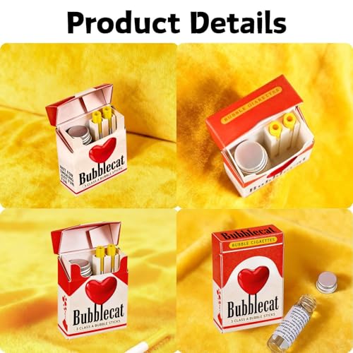 Image of Bubble Cigarette Stress Relief Gift Fake Cigarette Mini Bubble Blower Bubble Sticks Relaxation Birthday Christmas Party Gift for Men Women
