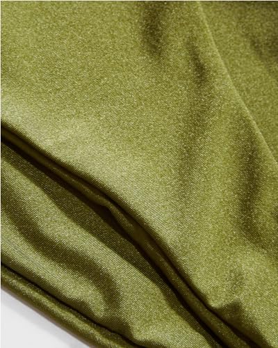 VOLAFA Women's Triangle Bikini Sets Bandeau O Ring Strapless Side Tie Thong Swimsuit Two Piece Bathing Suit (Medium, Amy Green) - Image 7