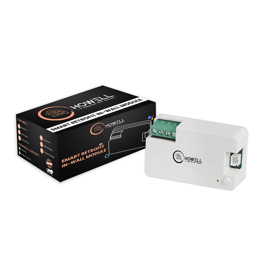 HOWELL WiFi 2 Node 16 Amp for Heavy Load Smart Switch with 2 Years Warranty [No hub Required] Home Automation Switch Compatible with Alexa, Google Assistant & Siri (B0D29DPPG2) Amazon Price History, Amazon Price Tracker