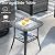 HOOOWOOO Patio Outdoor Conversation Set with Fire Pit Table,9 Piece Modern Outside Furniture with Swivel Rocking Chairs,PE Wicker Out Door Furniture Sofa and Ottoman Set(Dark Grey)