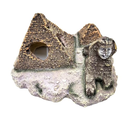 Image of M2cbridge Aquarium Decor Castle Shipwreck Ornament Underwater Landscape(Egyptian Pyramid)