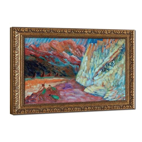 Toile Lime Rock St Aubin par Sigrid Hjerten avec cadre suspendu en bois élégant