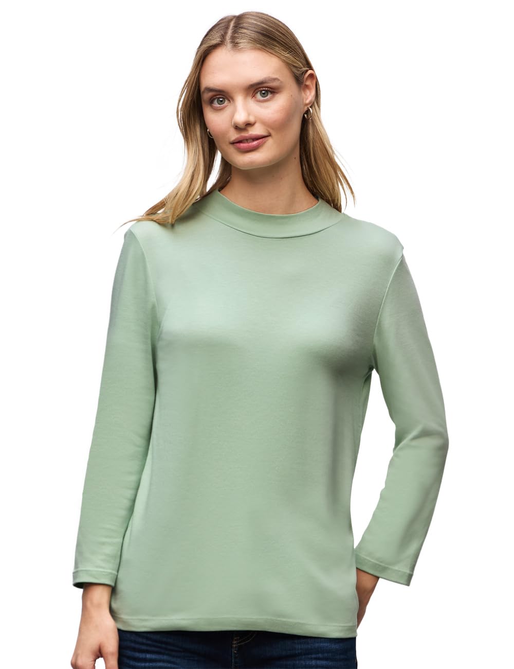 Damen Basic Turtleneck Shirt
