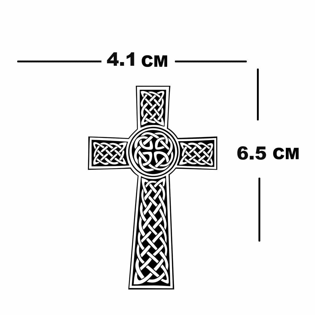 Set of 5 x Semi Permanent Tattoo Waterproof Lasts 1-2 weeks Christian Celtic Cross Barbed wire tribal band - Image 3
