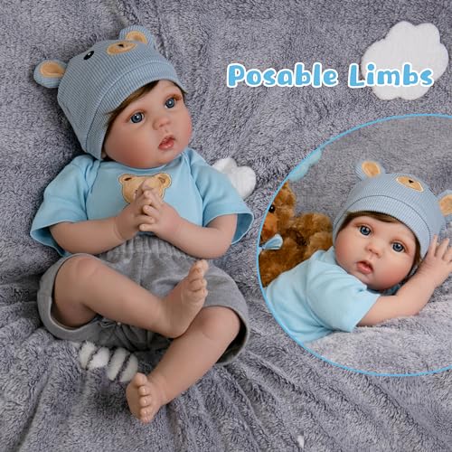 Muñeca Reborn Bebé Realista EKOKIZ 22 Pulgadas miniatura 5