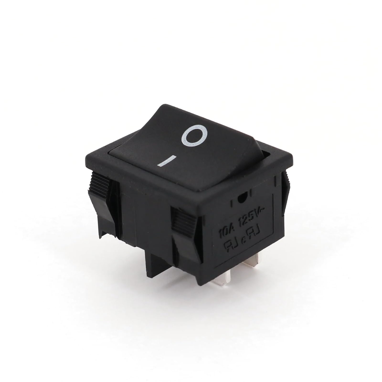 10 interruptores basculantes mini DPST de 21 x 24 mm, RL3-2, 4 pines, encendido y apagado, 2 posiciones, 10 A/125 V CA