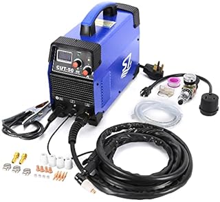 Plasma Cutter, CUT50 50 Amp 110V/220V Dual Voltage AC DC IGBT Cutting Machine with LCD Display